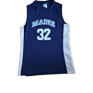 NCAA Maine Black Bears Basketball Jersey #32 Navy White Size L